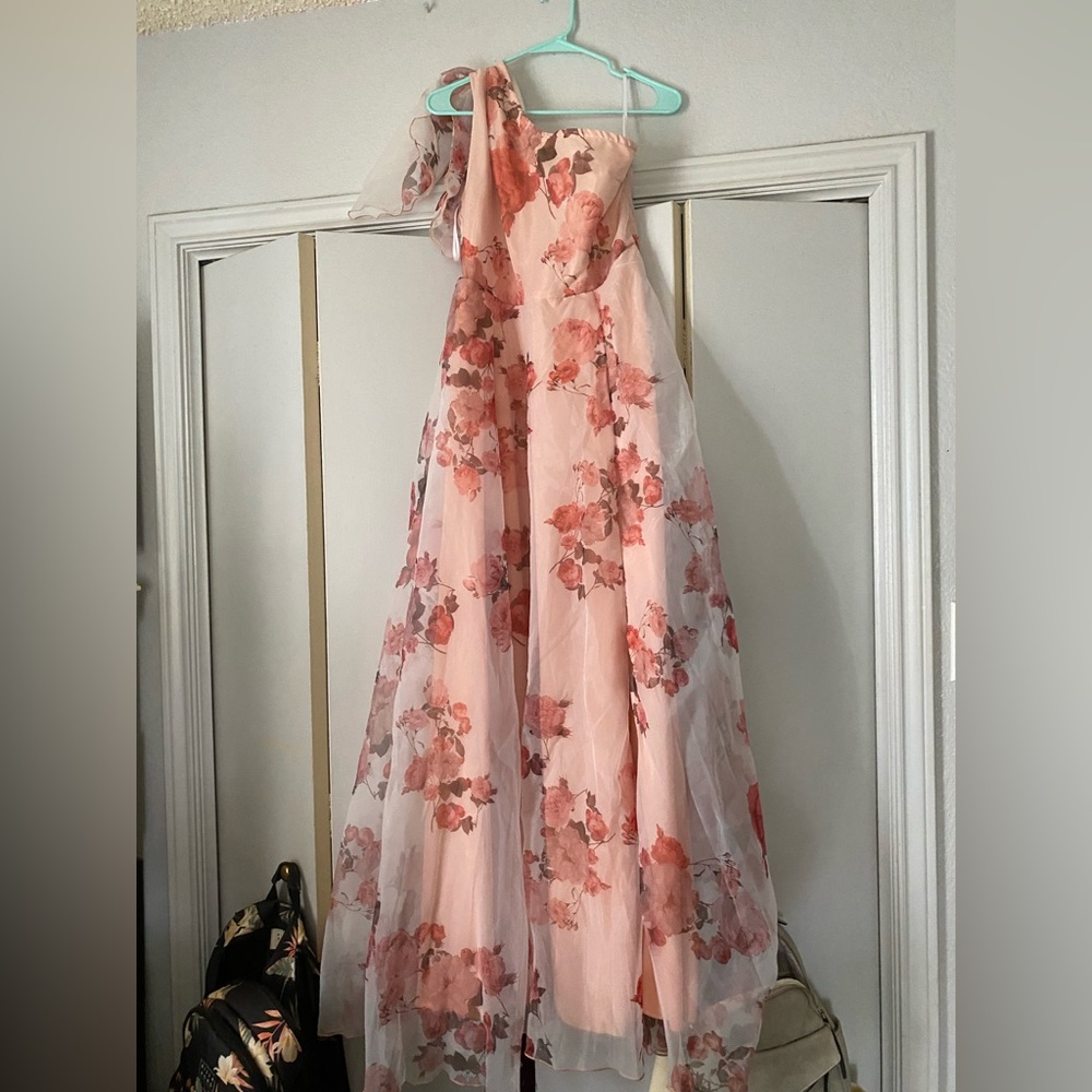 Peach/Pink floral gown